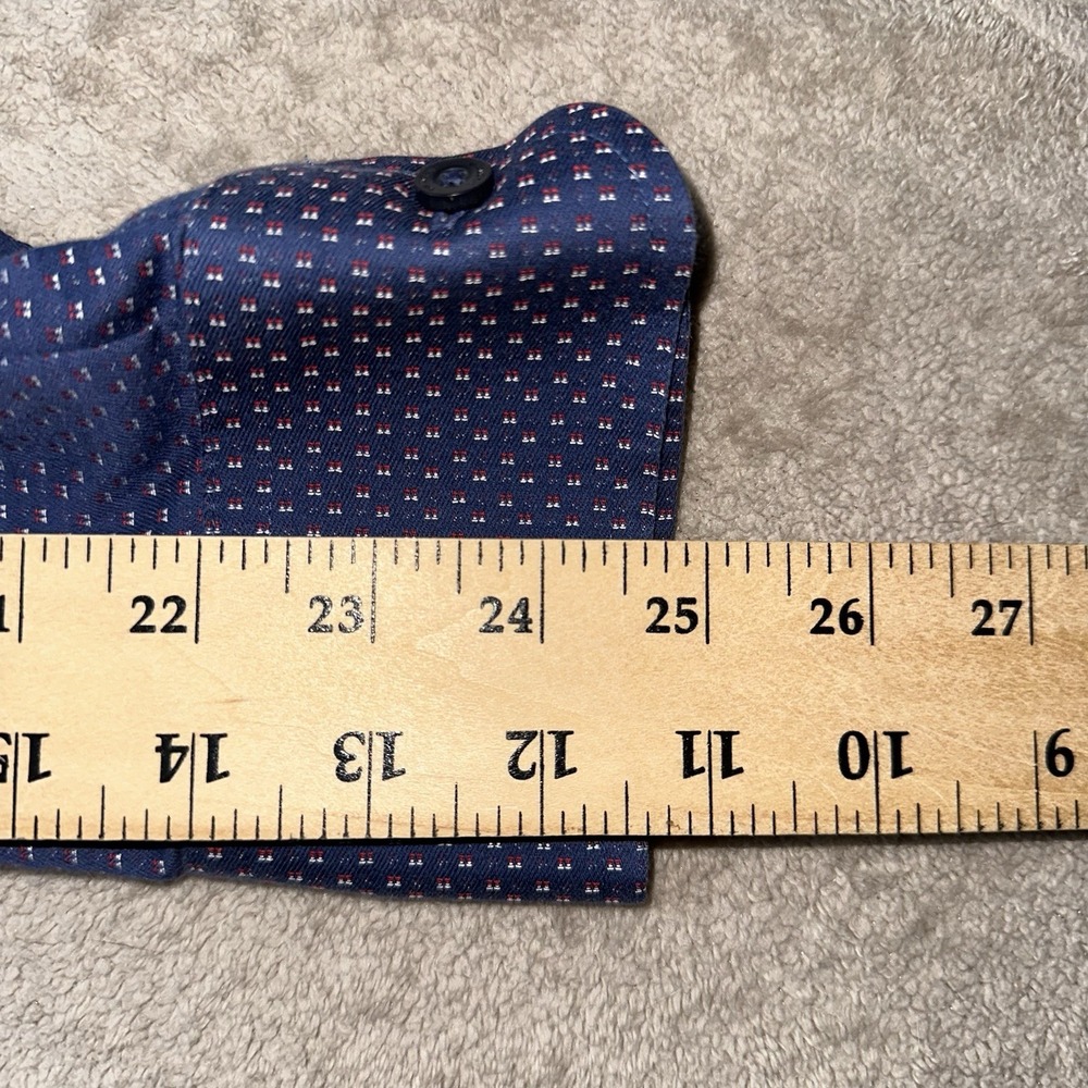 UNTUCKit Rigby Mens XL Wrinkle Free Cotton Long Sleeve Button Down Shirt Navy - Picture 7 of 12